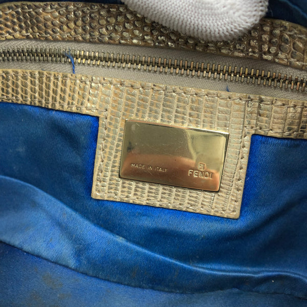 FENDI BEADED GOLD BAGUETTE BAG