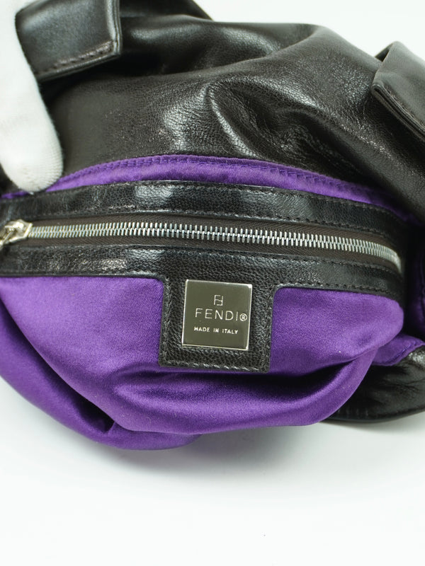 FENDI LEATHER BAGUETTE WITH MARBLE BUCKLE