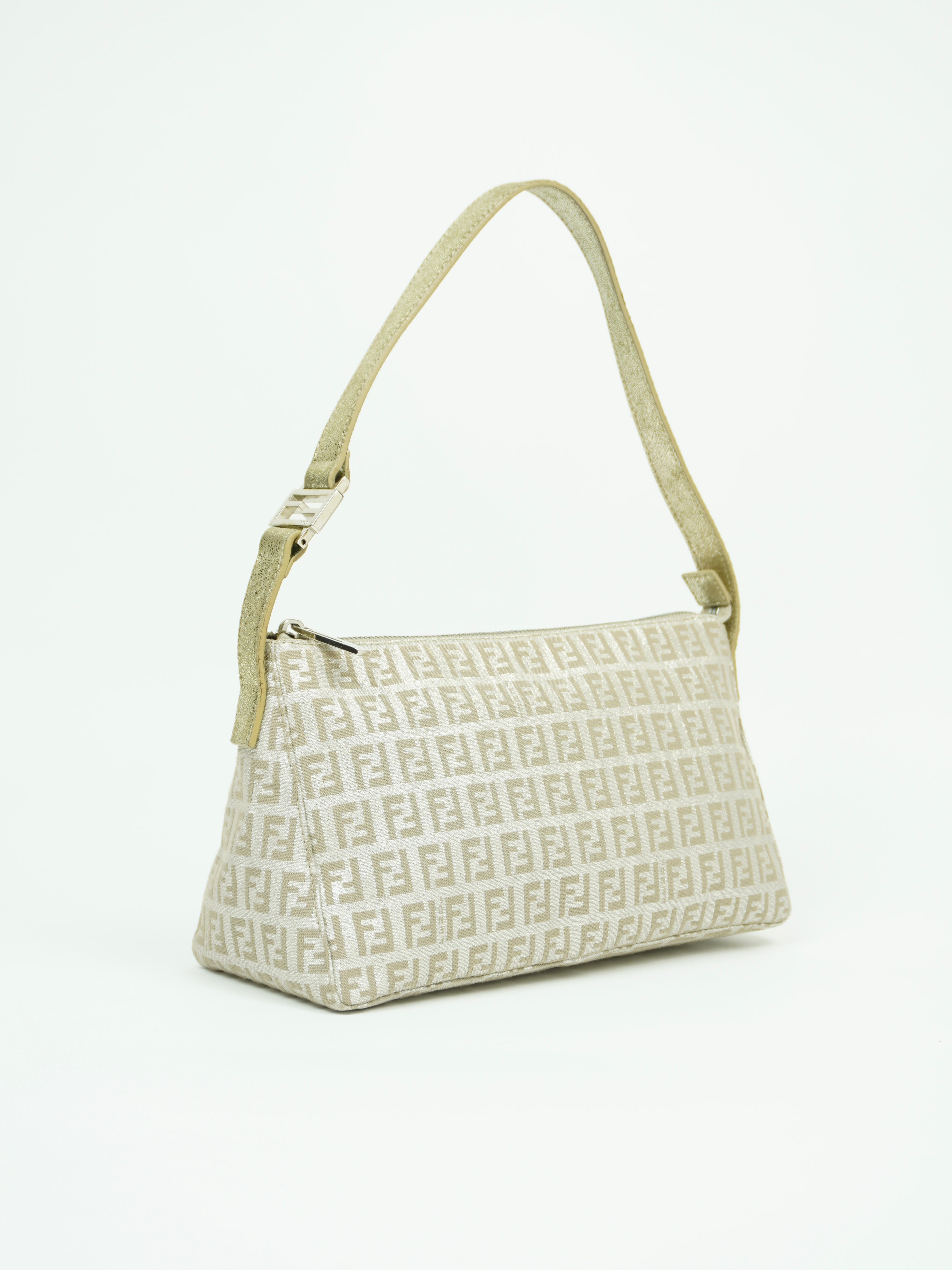 FENDI ZUCCA SHIMMER SHOULDER BAG