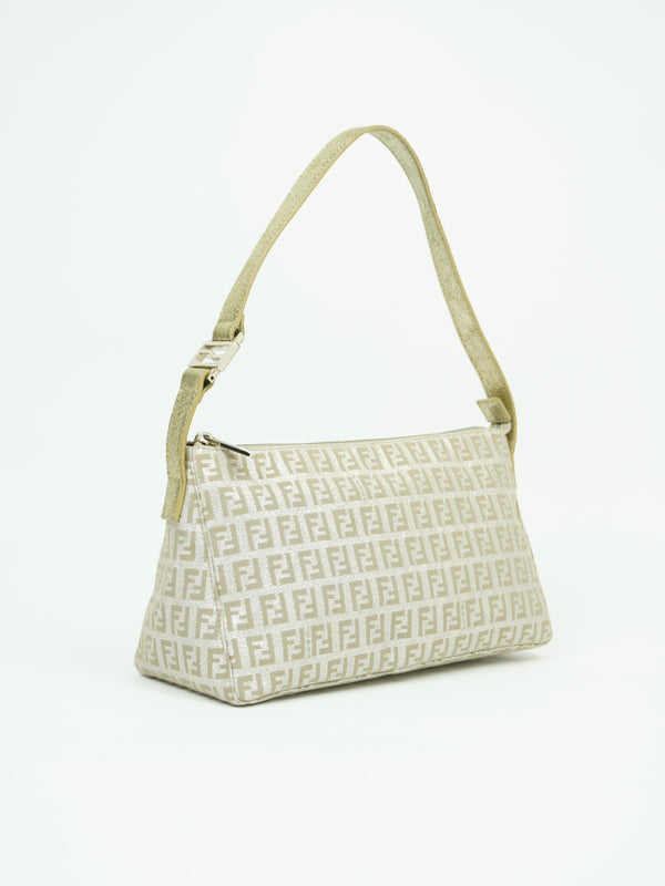 FENDI ZUCCA SHIMMER SHOULDER BAG