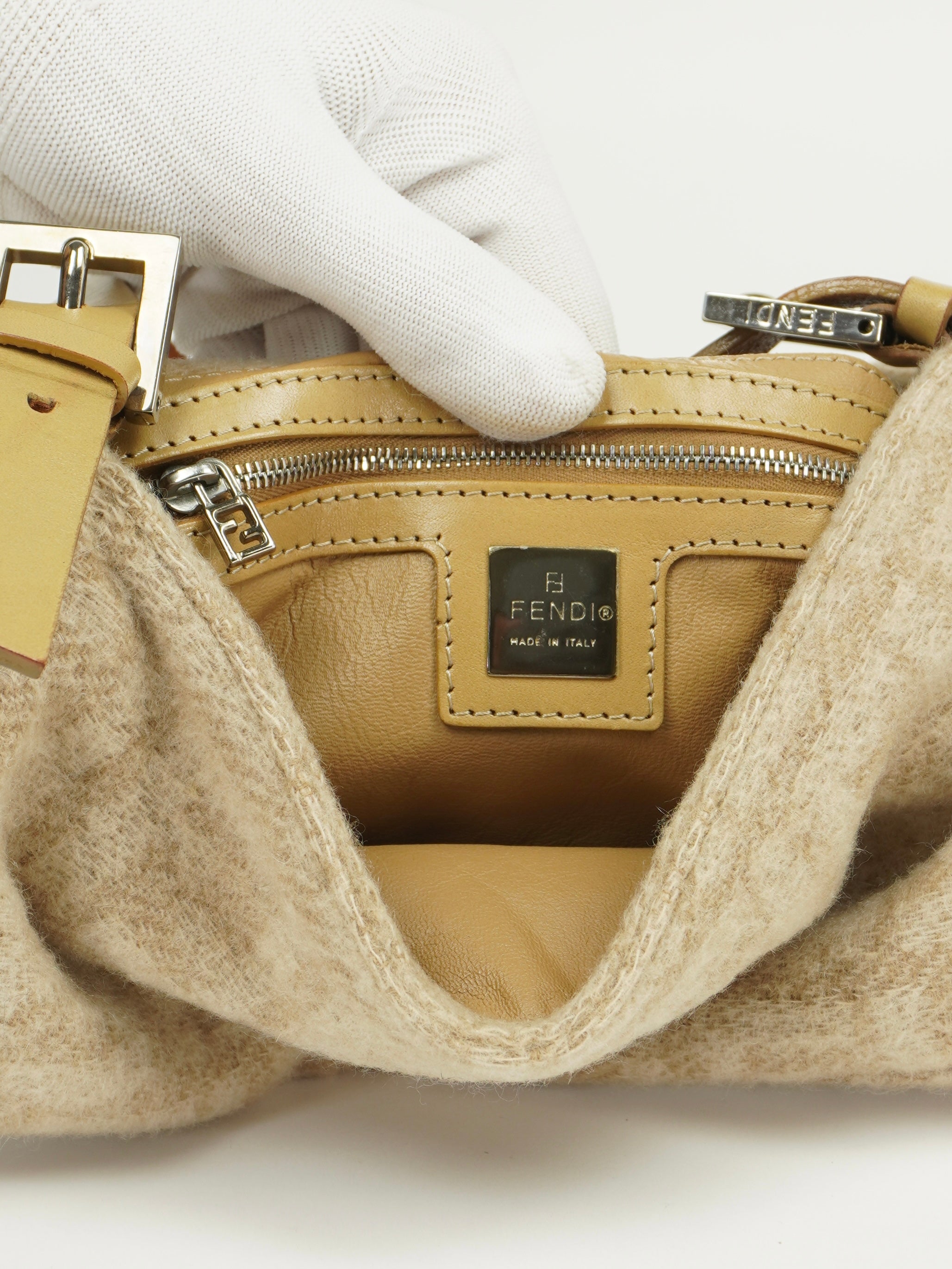 FENDI CASHMERE WOOL BAGUETTE