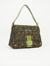 FENDI MAMA BEADED BAGUETTE WITH LIZARD TRIM