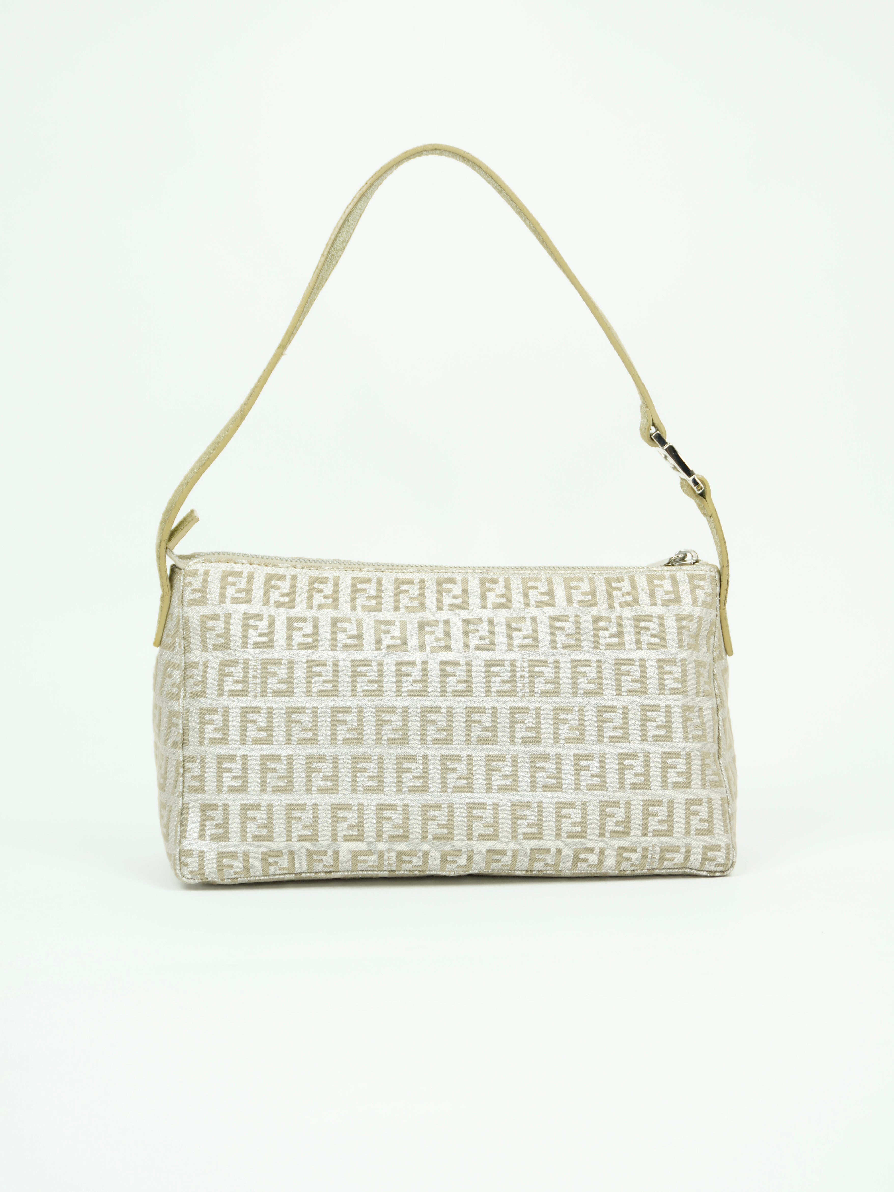 FENDI ZUCCA SHIMMER SHOULDER BAG