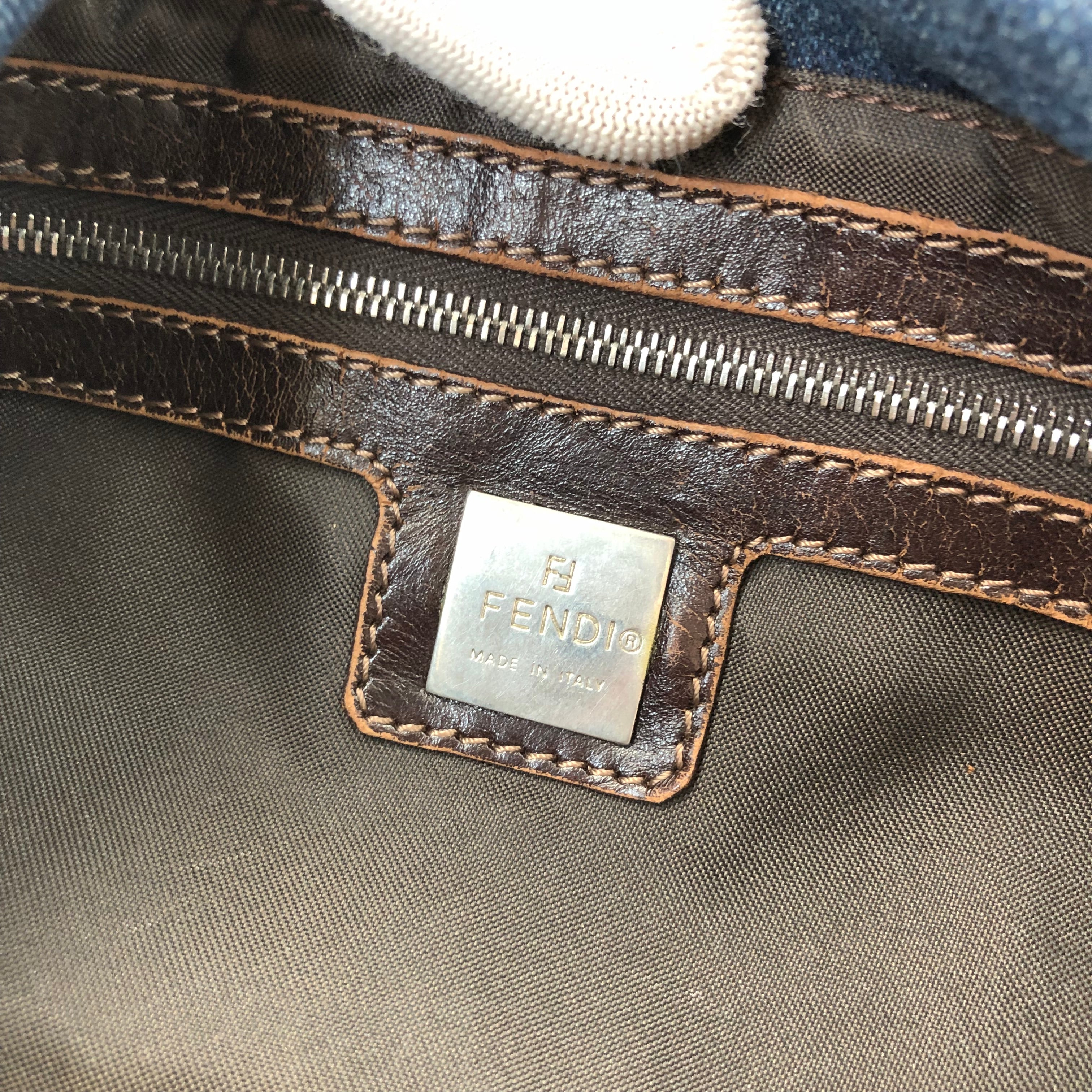 FENDI DENIM BAGUETTE BAG