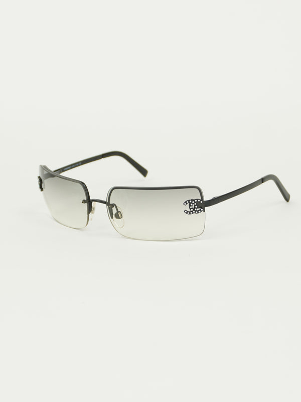CHANEL RHINESTONE SUNGLASSES