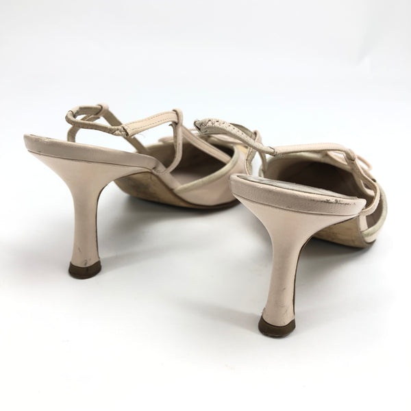 CHANEL LOGO BOW SLING-BACK MULE HEELS - UK 2.5 / US 4.5 / EU 35.5