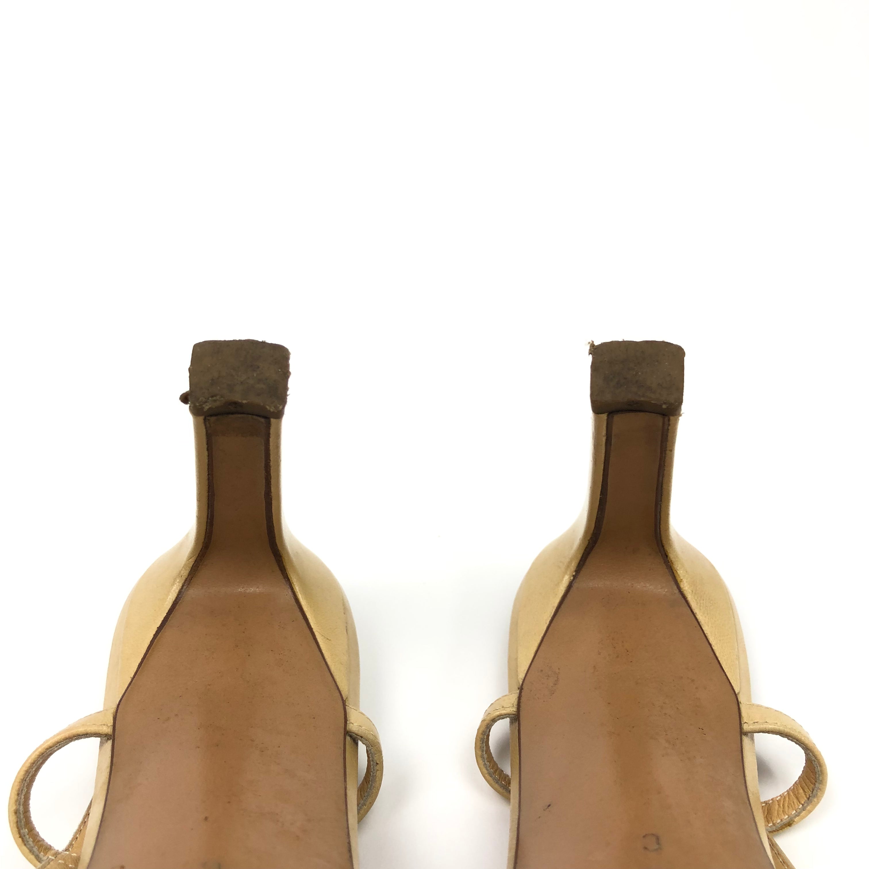 CHANEL LOGO SLING-BACK MULE HEELS