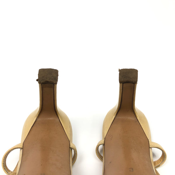 CHANEL LOGO SLING-BACK MULE HEELS