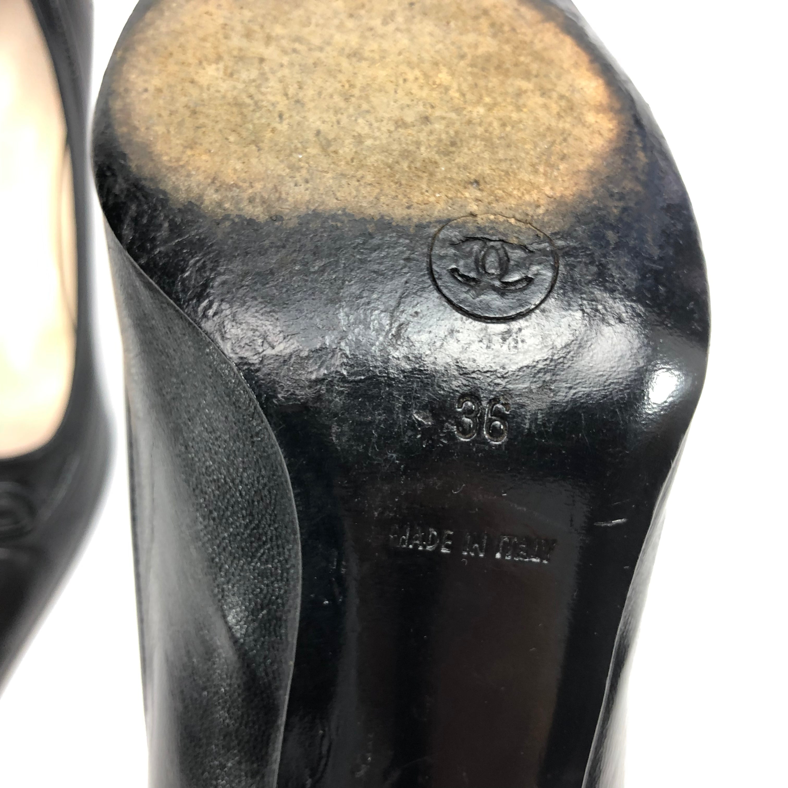 CHANEL LOGO BOW HEELS-  UK 3 / US 5 / EU 36