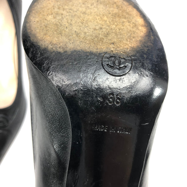 CHANEL LOGO BOW HEELS-  UK 3 / US 5 / EU 36