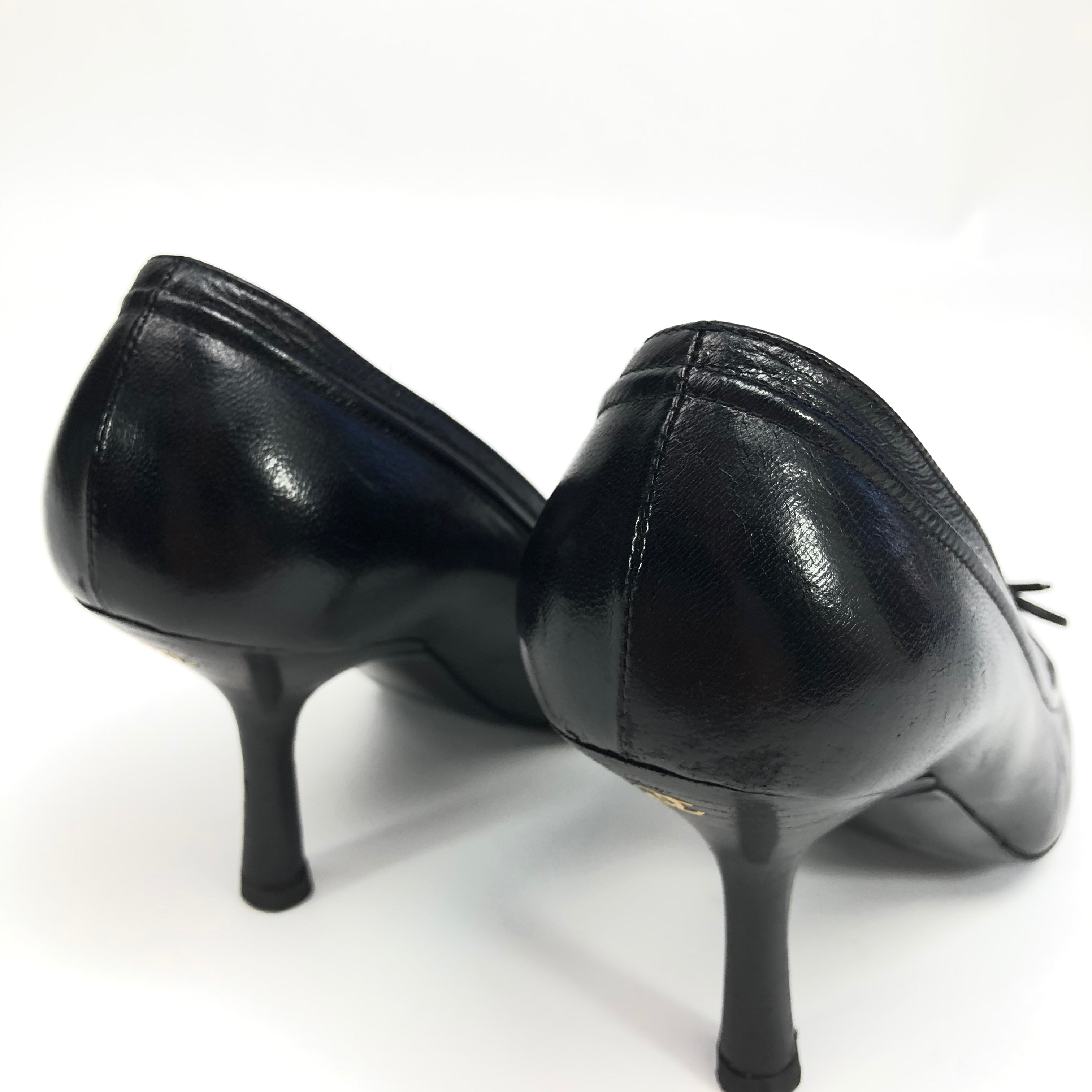 CHANEL LOGO BOW HEELS-  UK 3 / US 5 / EU 36