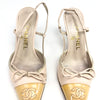 CHANEL LOGO BOW SLING-BACK MULE HEELS - UK 2.5 / US 4.5 / EU 35.5