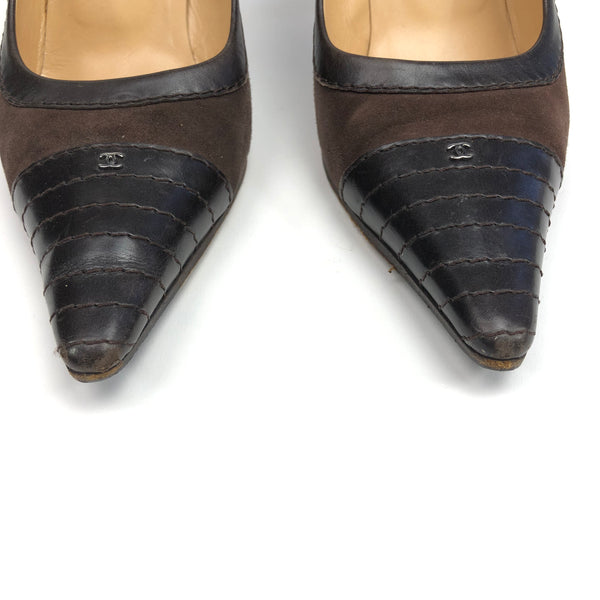 CHANEL LOGO HEELS - UK 3 /  US 5 /  EU 36