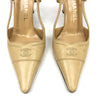 CHANEL LOGO SLING-BACK MULE HEELS