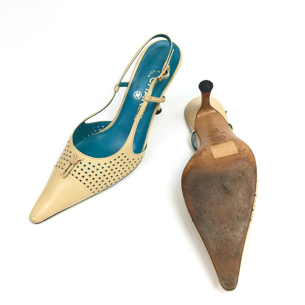 CHANEL SLING-BACK MULE HEELS - UK 3.5 / US 5.5 / EU 36.5