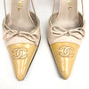 CHANEL LOGO BOW SLING-BACK MULE HEELS - UK 2.5 / US 4.5 / EU 35.5
