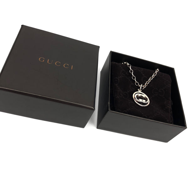 GUCCI GG LOGO STERLING SILVER 925 NECKLACE