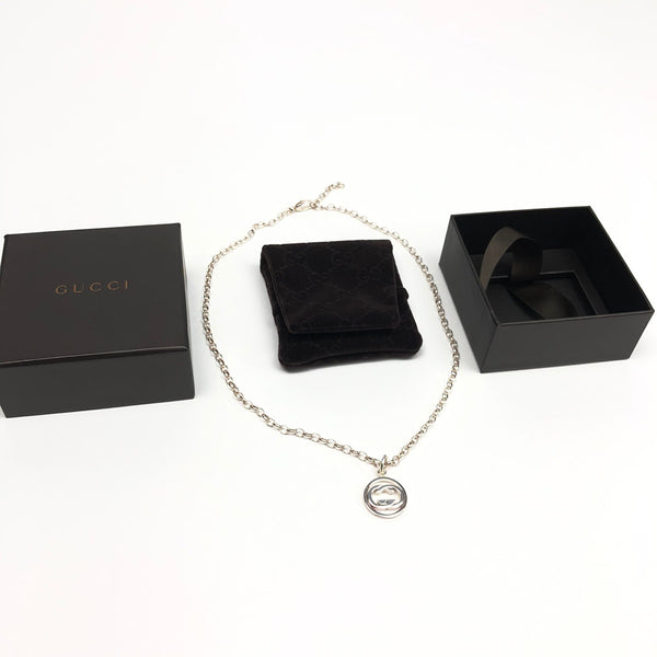 GUCCI GG LOGO STERLING SILVER 925 NECKLACE