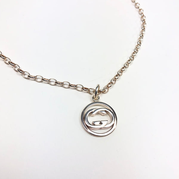 GUCCI GG LOGO STERLING SILVER 925 NECKLACE