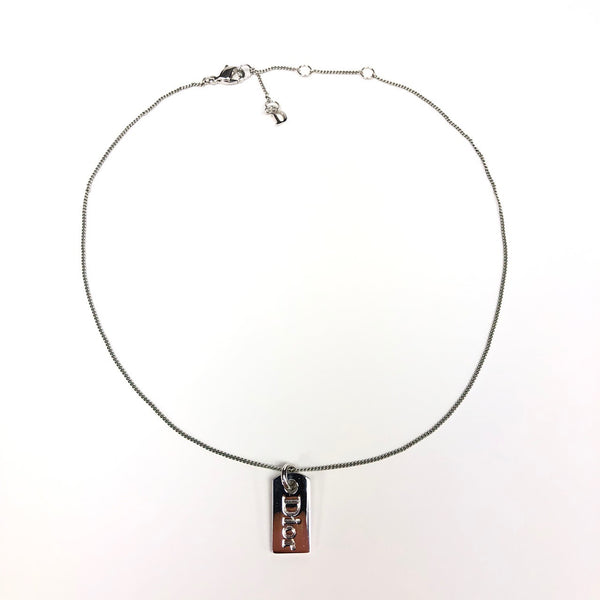 CHRISTIAN DIOR TAG NECKLACE