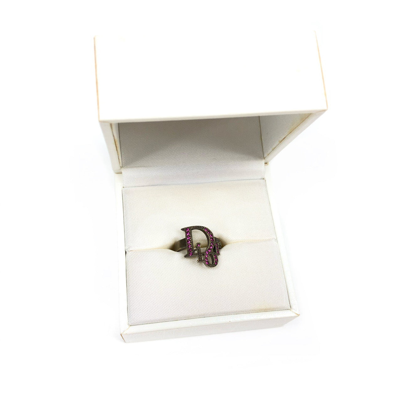 CHRISTIAN DIOR JEWELLED MONOGRAM RING