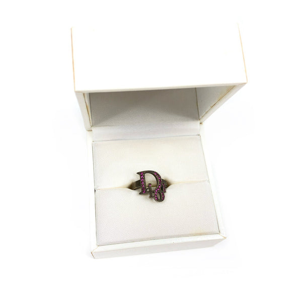 CHRISTIAN DIOR JEWELLED MONOGRAM RING