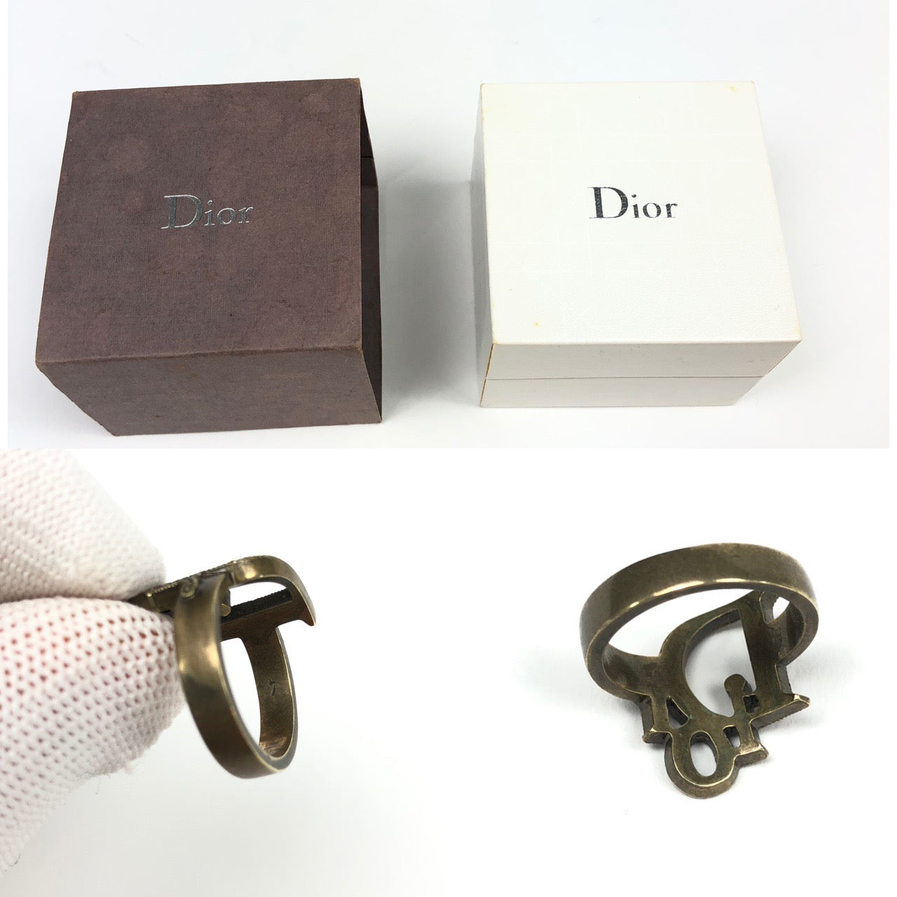 CHRISTIAN DIOR JEWELLED MONOGRAM RING