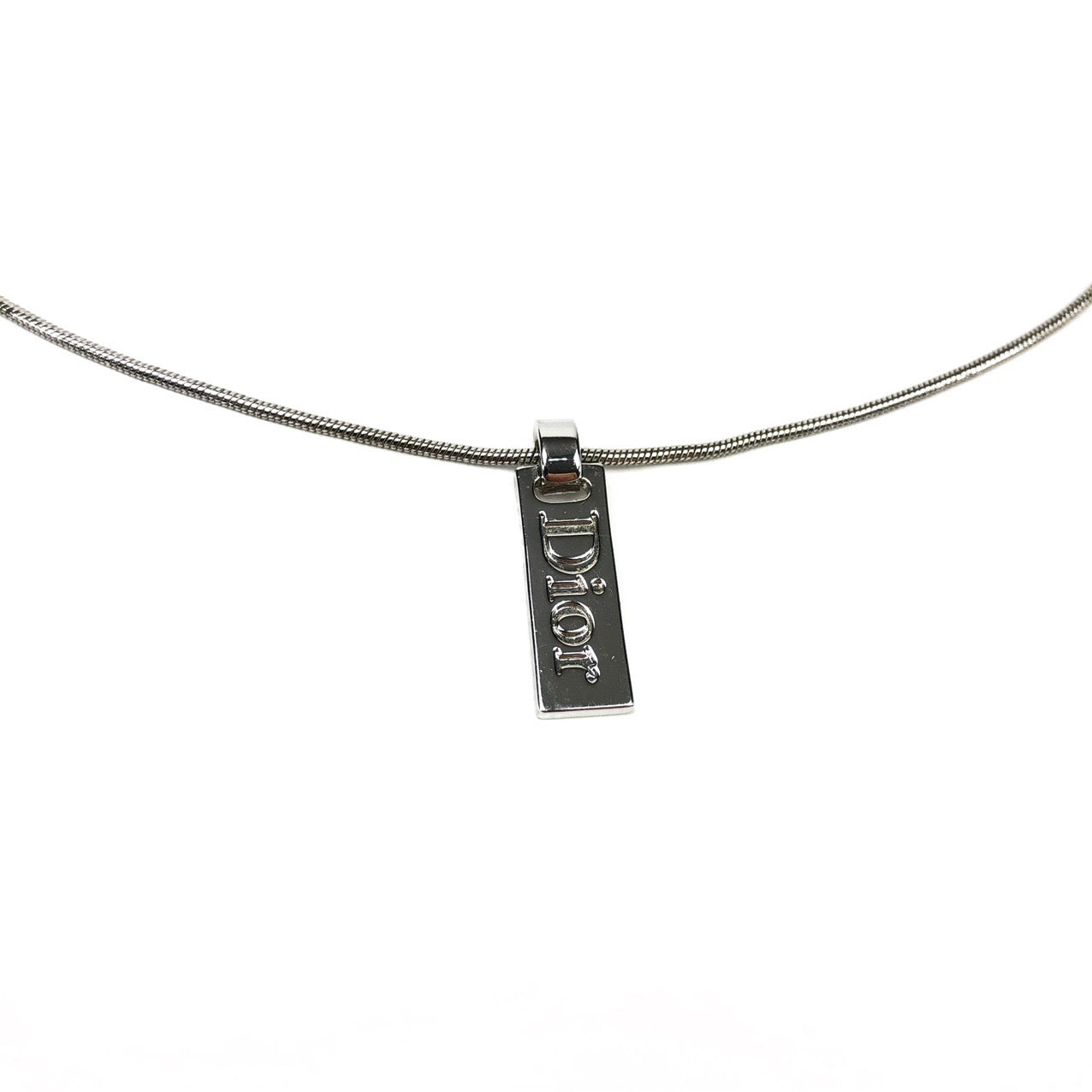 CHRISTIAN DIOR TAG NECKLACE
