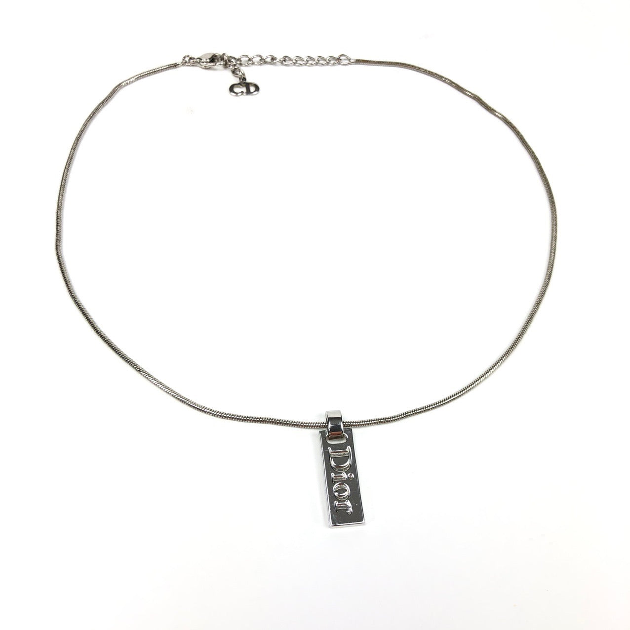 CHRISTIAN DIOR TAG NECKLACE