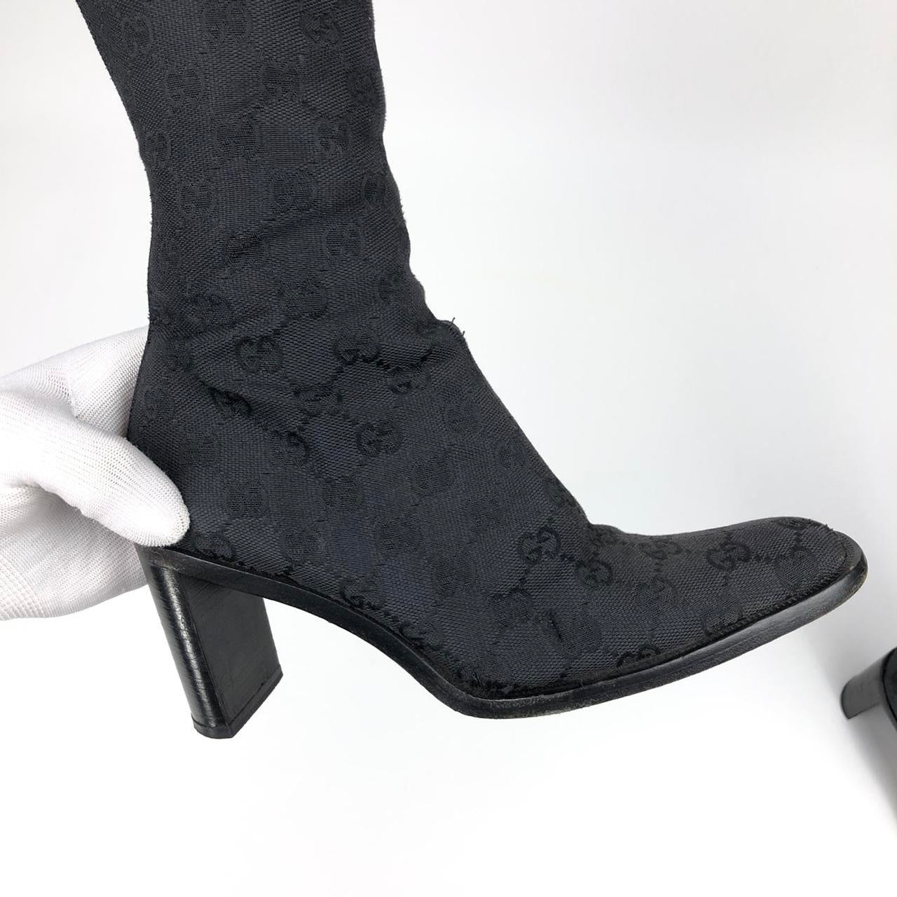 GUCCI MONOGRAM BOOTS