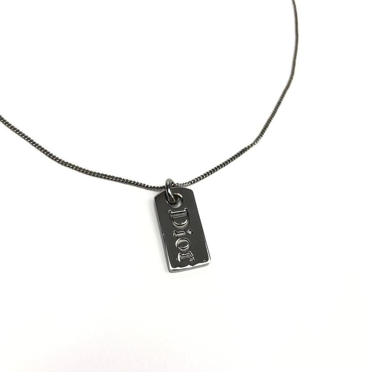 CHRISTIAN DIOR TAG NECKLACE