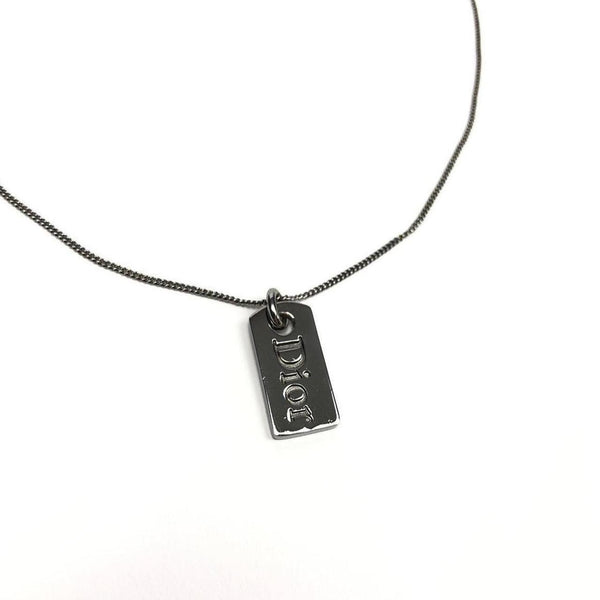 CHRISTIAN DIOR TAG NECKLACE