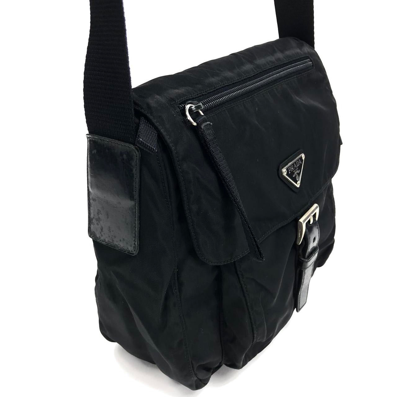 PRADA NYLON BUCKLE CROSSBODY BAG