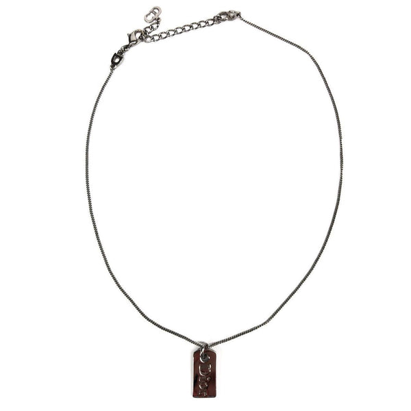 CHRISTIAN DIOR TAG NECKLACE