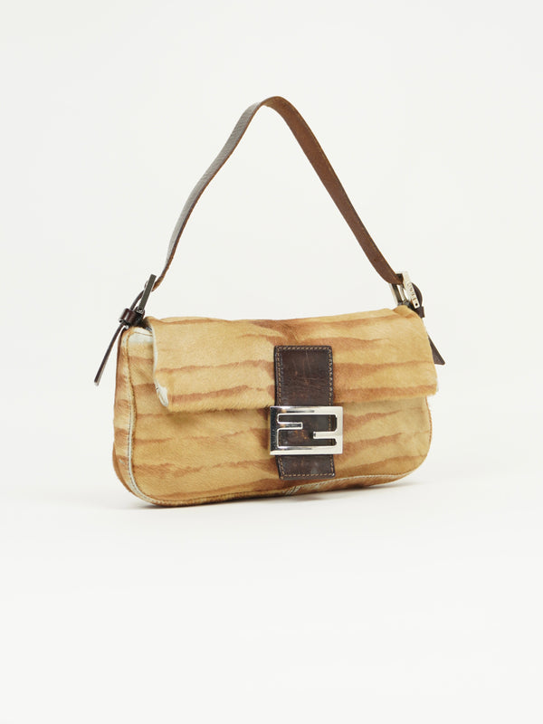 FENDI CALF HAIR BAGUETTE