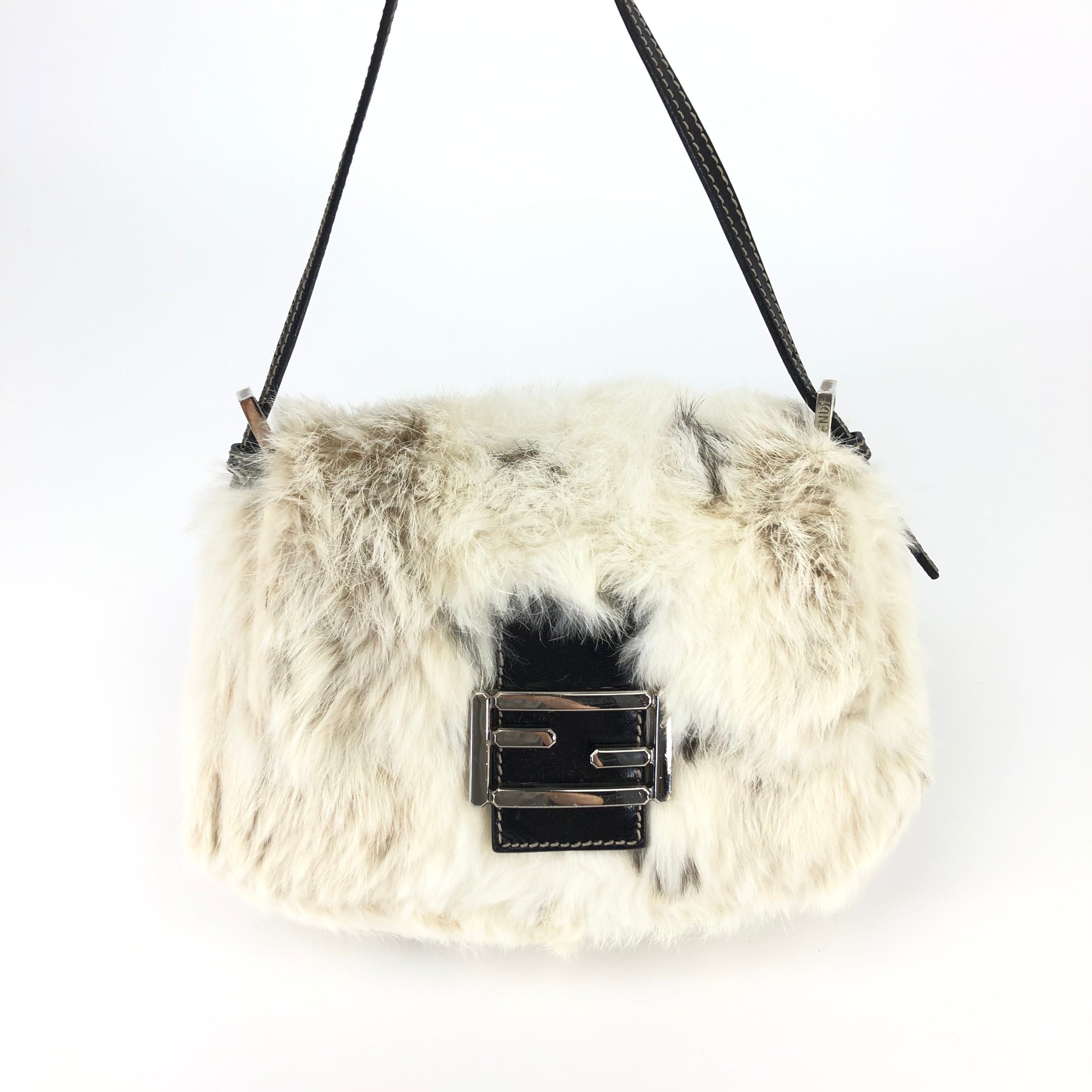 FENDI FUR BAGUETTE BAG