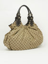 GUCCI MONOGRAM STUDDED PELHAM BAG