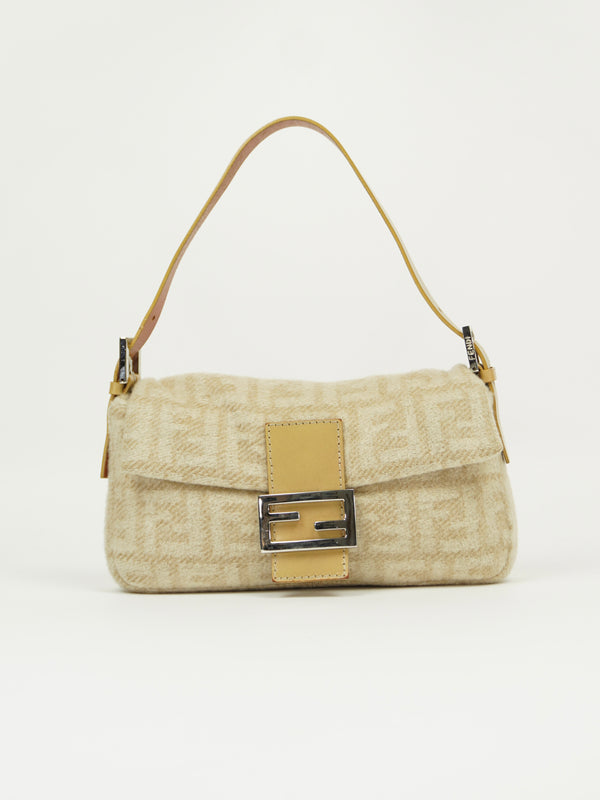 FENDI CASHMERE WOOL BAGUETTE