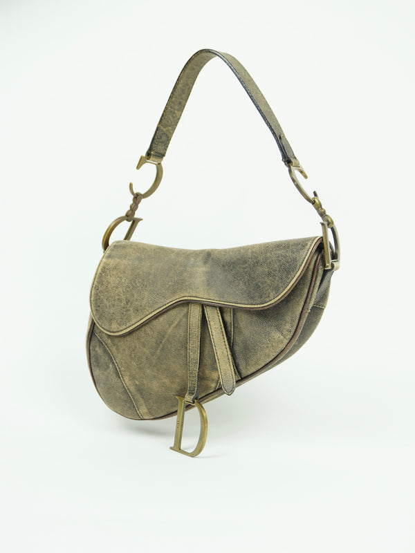 CHRISTIAN DIOR SUEDE SADDLE BAG