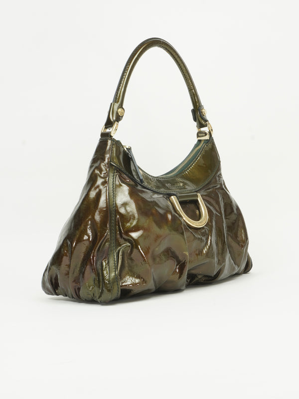 GUCCI PATENT LEATHER ABBEY BAG