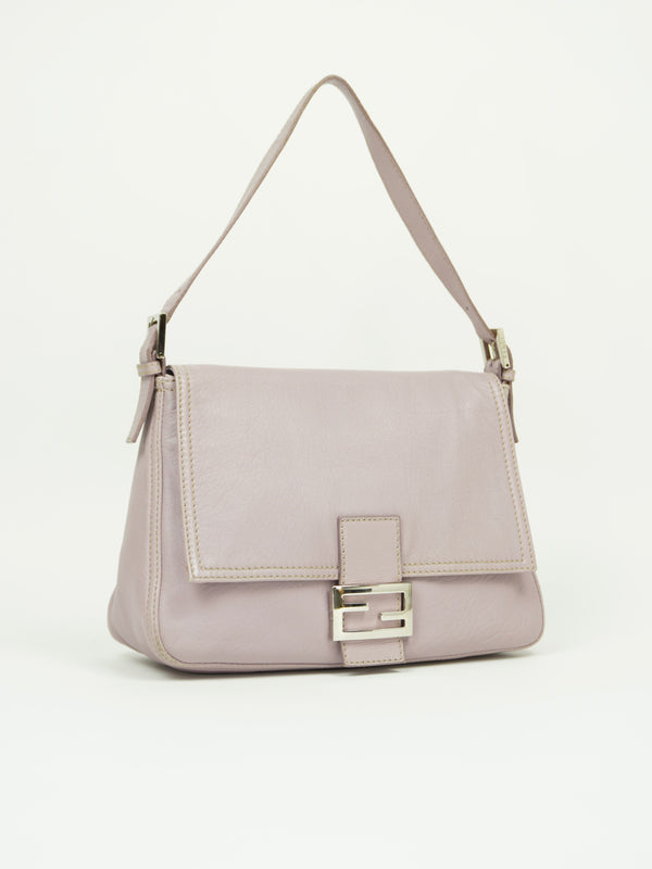 FENDI MAMA LILAC LEATHER BAGUETTE