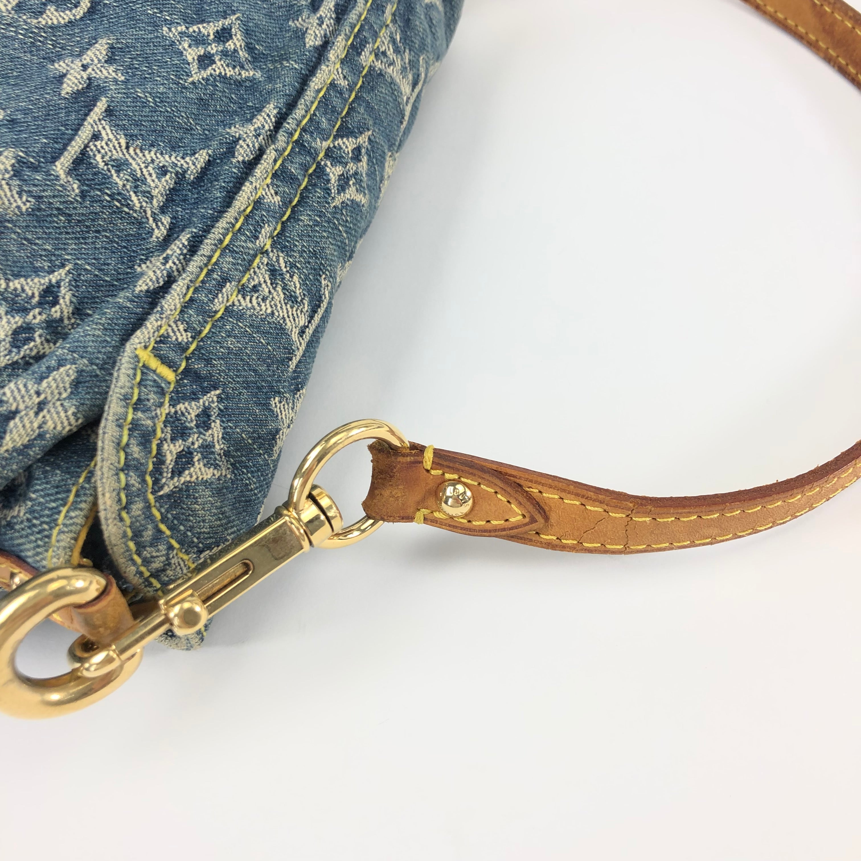 Louis Vuitton Pleaty Denim Shoulder Bag