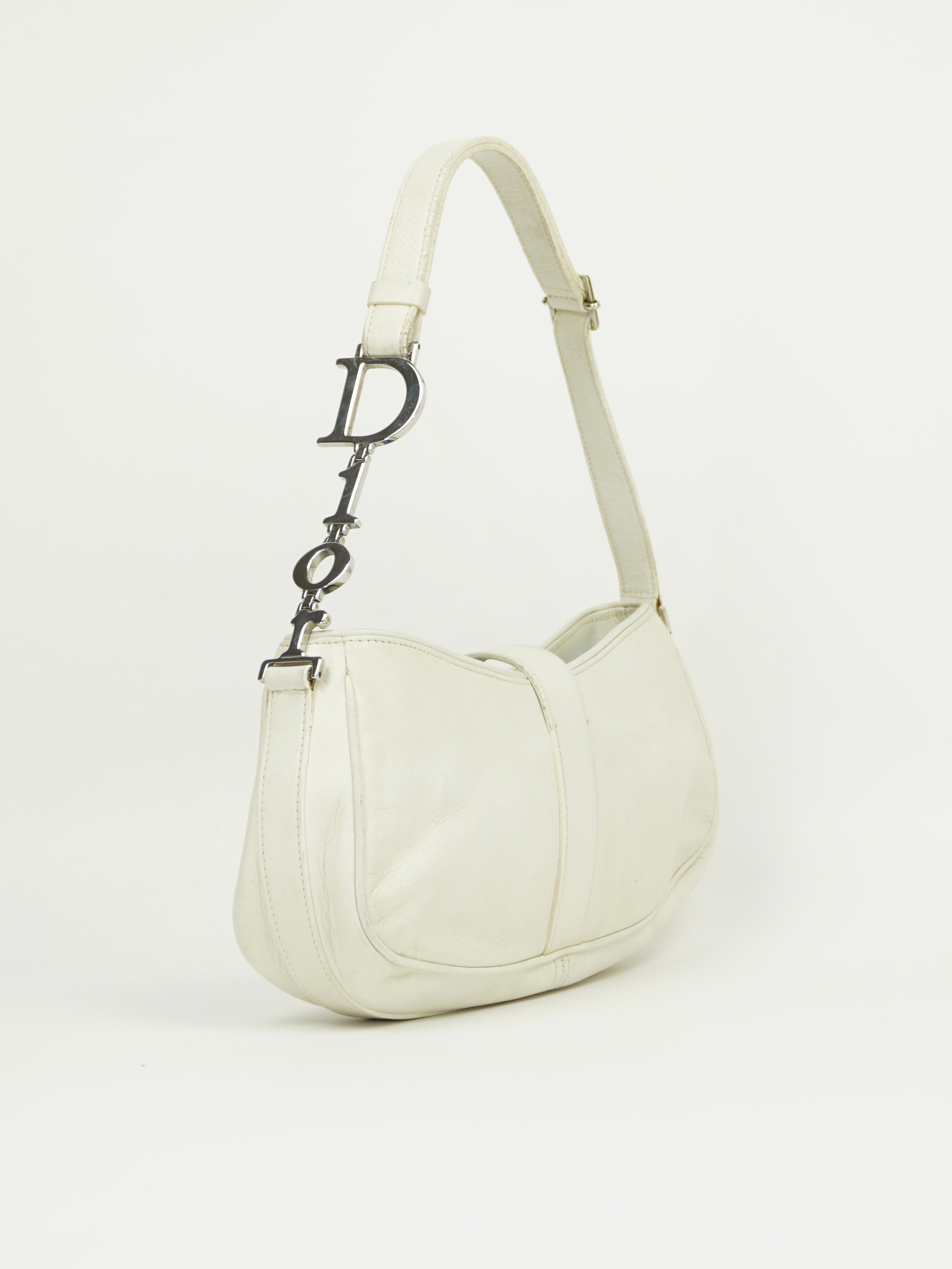 CHRISTIAN DIOR MONOGRAM BAG WITH SILVER HARDWARE
