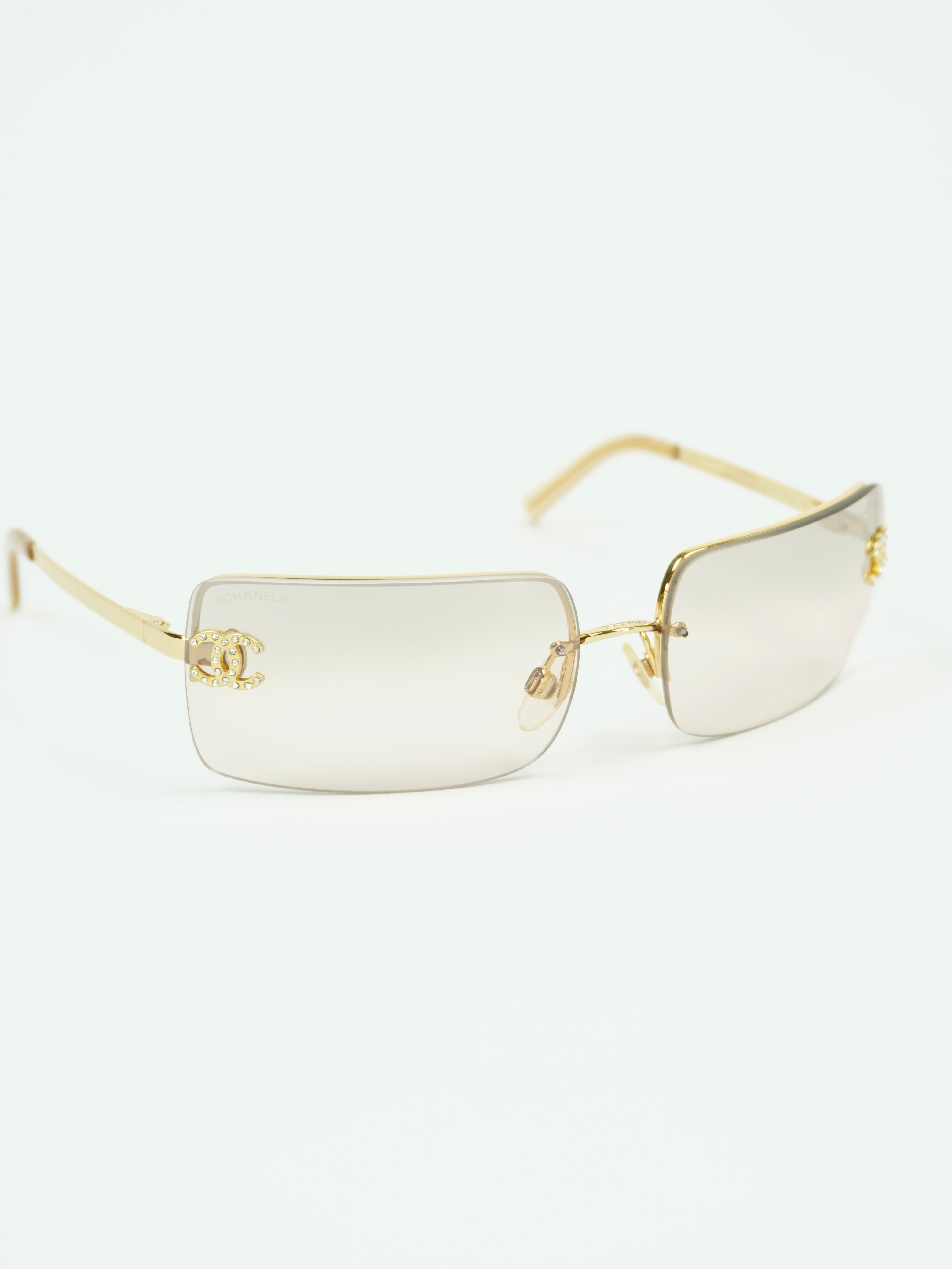 CHANEL RHINESTONE SUNGLASSES