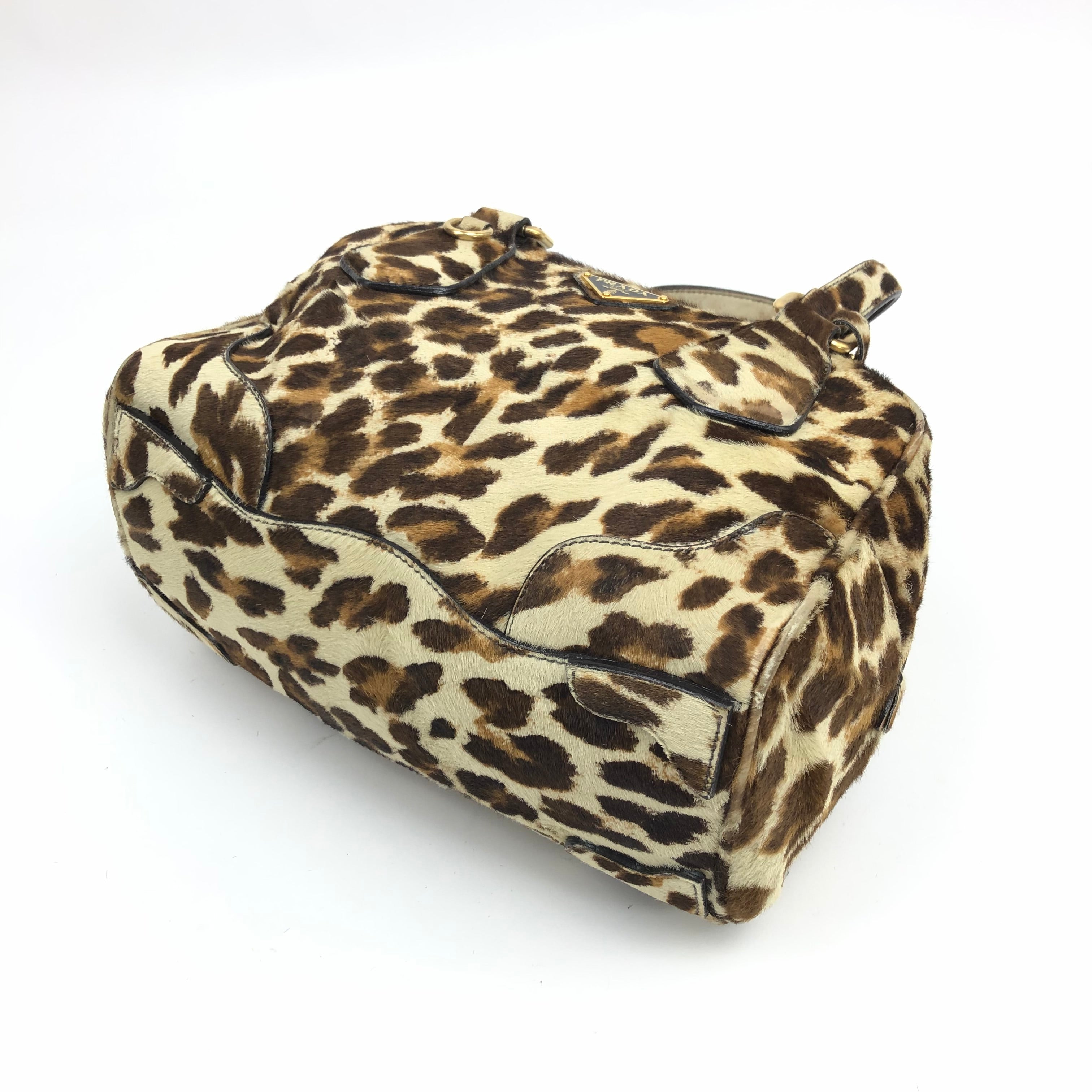 Prada Calf Hair Leopard Shoulder Bag