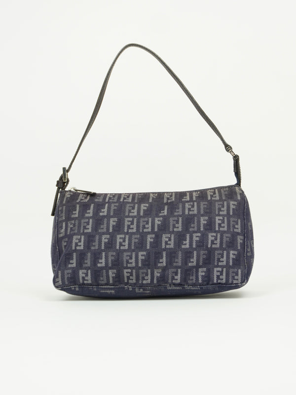 FENDI DENIM ZUCCA SHOULDER BAG