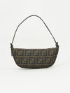 FENDI ZUCCA CRESCENT SHOULDER BAG