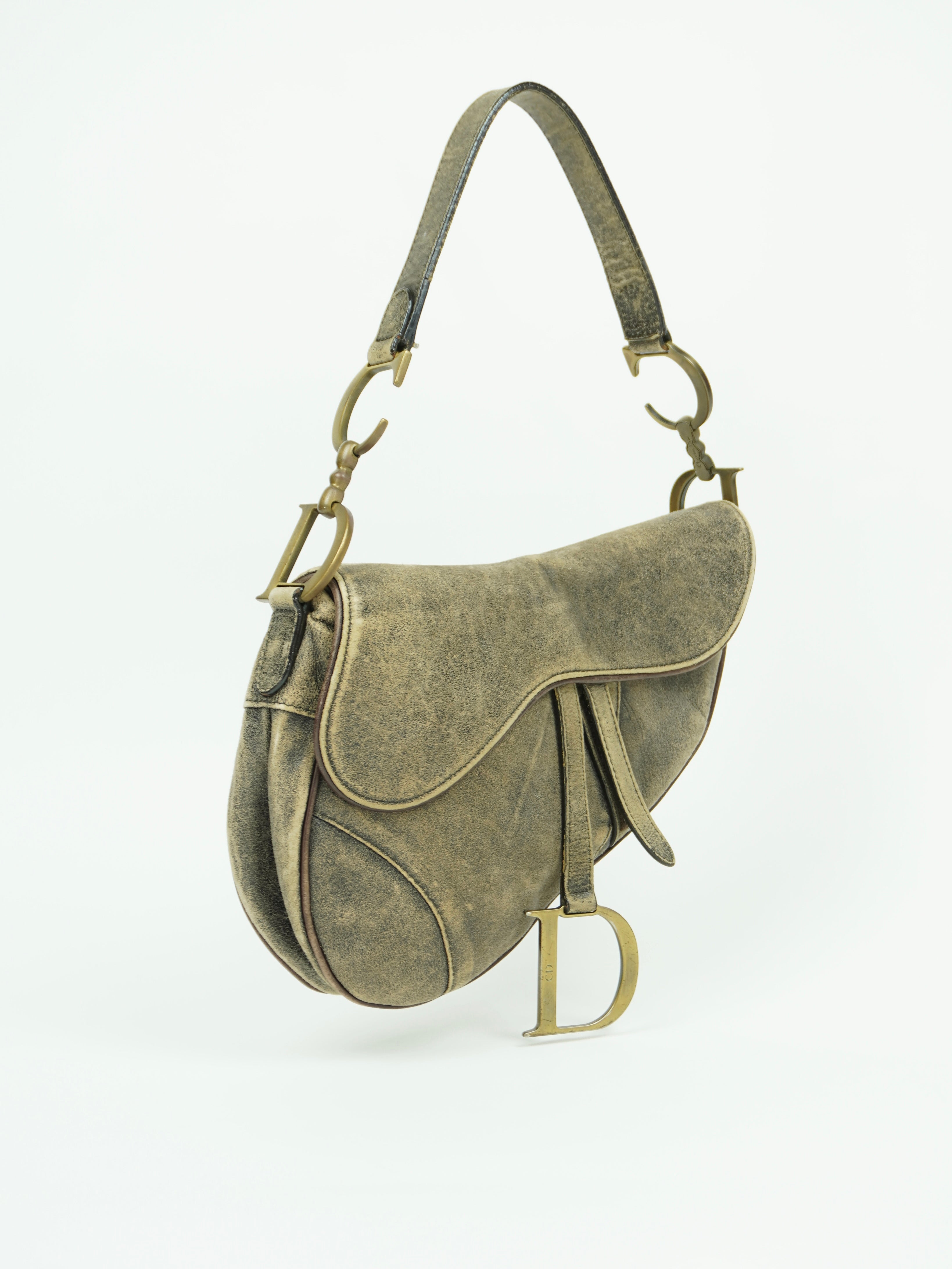 CHRISTIAN DIOR SUEDE SADDLE BAG