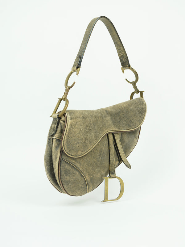 CHRISTIAN DIOR SUEDE SADDLE BAG