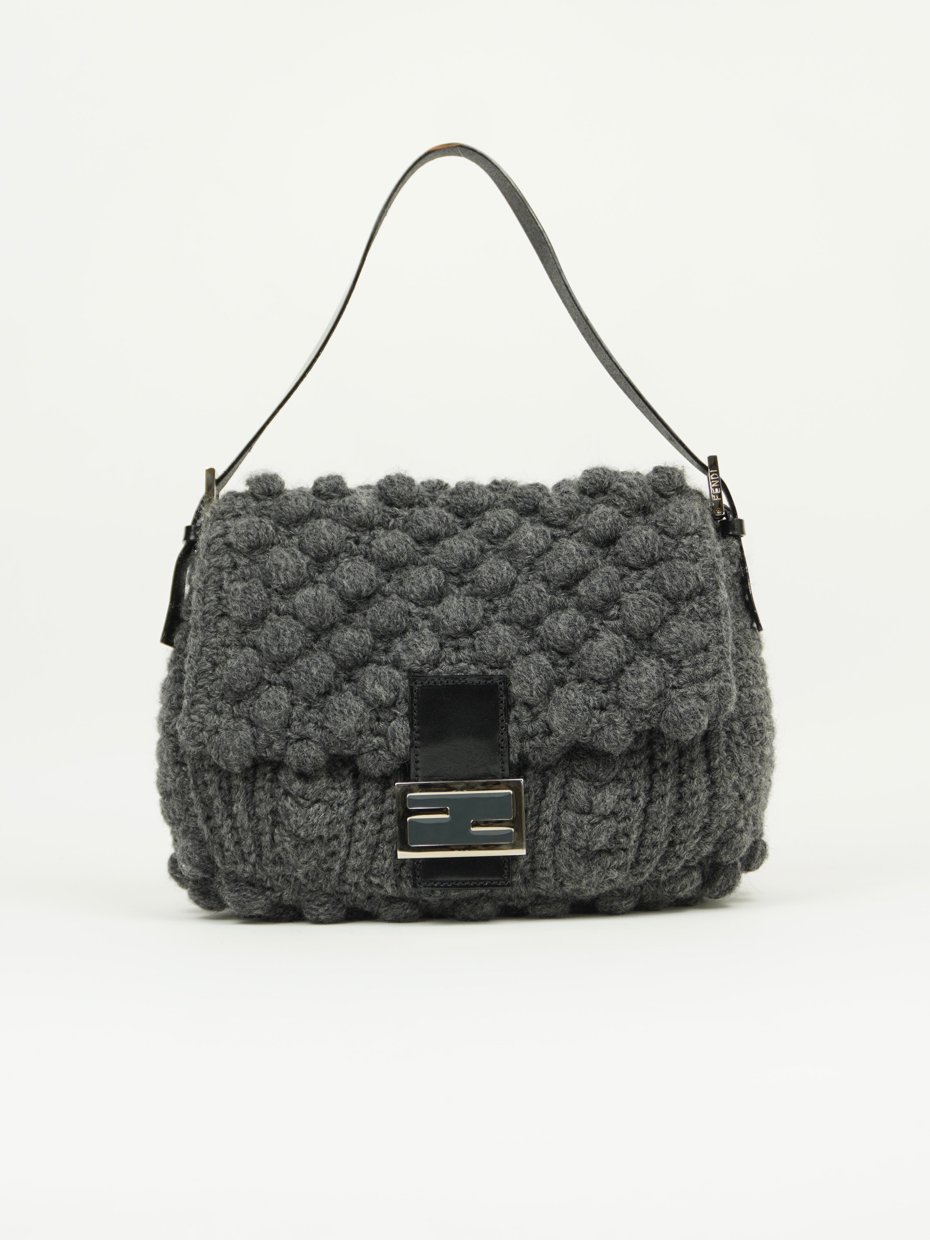 FENDI CASHMERE WOOL MAMA BAGUETTE